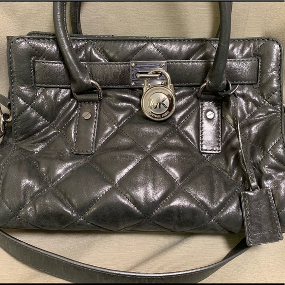 Michael Kors Quilted Leather Hamilton Satchel - Picture 4 of 8